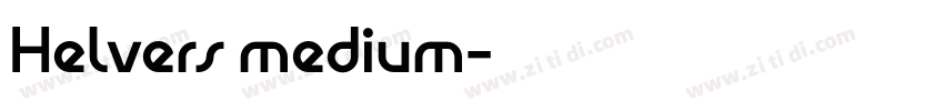Helvers medium字体转换